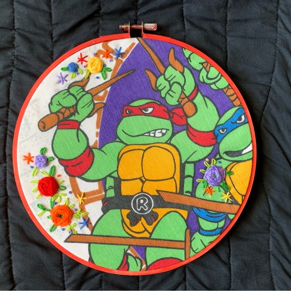 TMNT Embroidery Hoops- set of 4! - Picture 9 of 17
